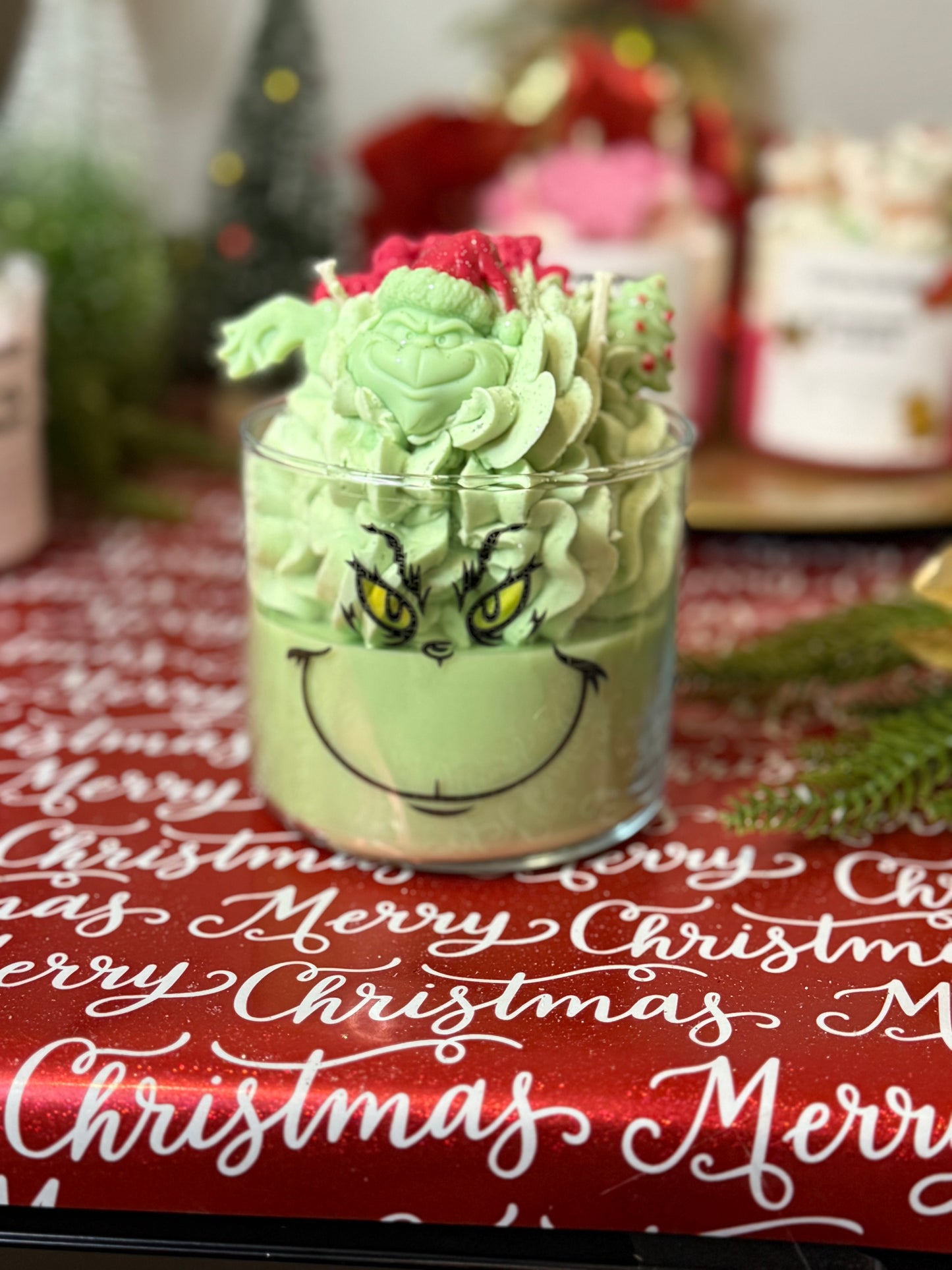 Grinchmas Frosted Candle – Handcrafted Christmas Scent