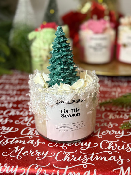 Tis’ The Season – Frosted Christmas Tree Candle